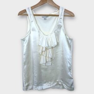 Banana Republic Silk Ruffle Tank Top
